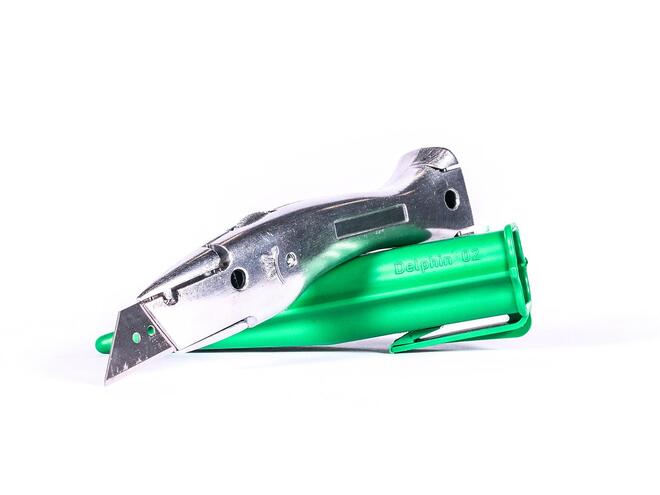 Kunstrasen Messer mit Holster (Delphin Messer)