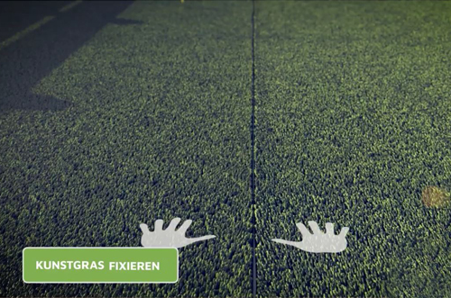 Kunstrasen festdr�cken